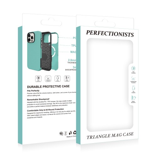 Dėklas Perfectionists Triangle Mag Case Apple iPhone 13 Pro sidabrinis