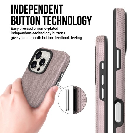 Dėklas Perfectionists Triangle Mag Case Apple iPhone 14 Pro Max rožinio aukso