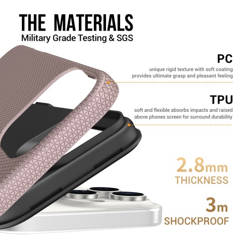 Dėklas Perfectionists Triangle Mag Case Apple iPhone 14 Pro Max rožinio aukso