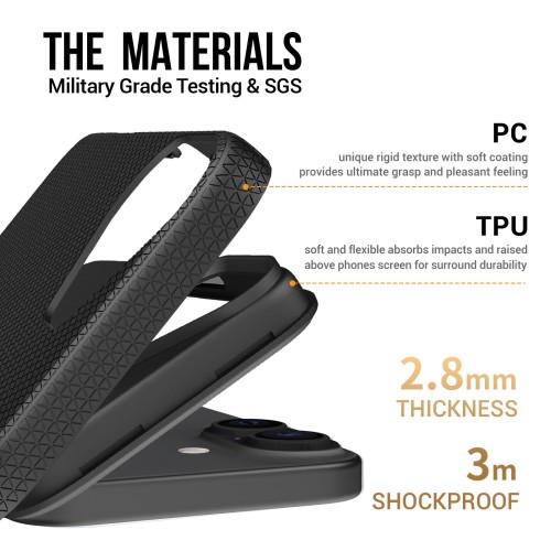 Dėklas Perfectionists Triangle Mag Case Apple iPhone 15 juodas