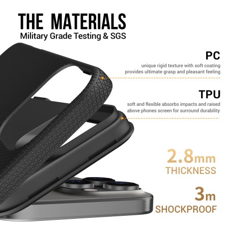 Dėklas Perfectionists Triangle Mag Case Apple iPhone 15 Pro juodas