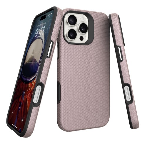 Dėklas Perfectionists Triangle Mag Case Apple iPhone 15 Pro rožinio aukso