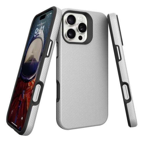 Dėklas Perfectionists Triangle Mag Case Apple iPhone 15 Pro sidabrinis