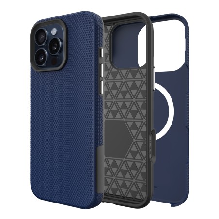 Dėklas Perfectionists Triangle Mag Case Apple iPhone 15 Pro tamsiai mėlynas