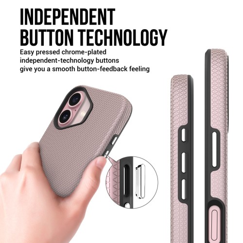 Dėklas Perfectionists Triangle Mag Case Apple iPhone 15 rožinio aukso