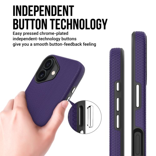 Dėklas Perfectionists Triangle Mag Case Apple iPhone 15 violetinis