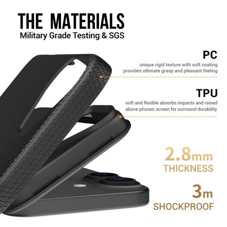 Dėklas Perfectionists Triangle Mag Case Apple iPhone 16 Plus juodas