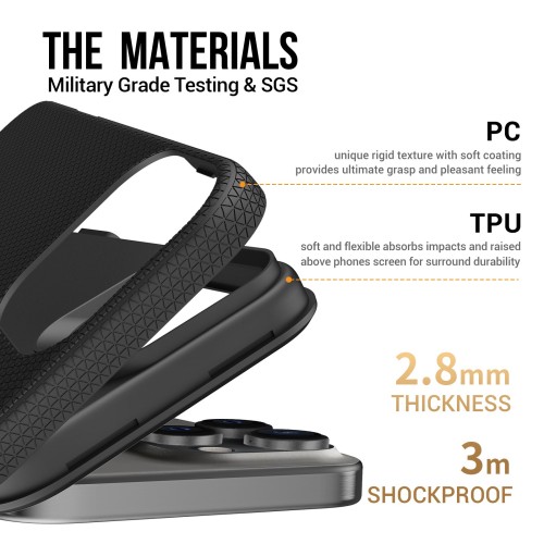 Dėklas Perfectionists Triangle Mag Case Apple iPhone 16 Pro juodas
