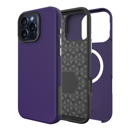 Dėklas Perfectionists Triangle Mag Case Apple iPhone 16 Pro violetinis