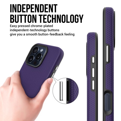 Dėklas Perfectionists Triangle Mag Case Apple iPhone 16 Pro violetinis