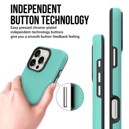 Dėklas Perfectionists Triangle Mag Case Apple iPhone 16 Pro žalias