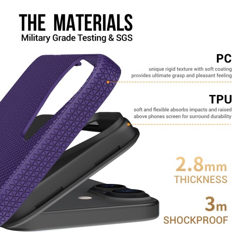 Dėklas Perfectionists Triangle Mag Case Apple iPhone 16 violetinis