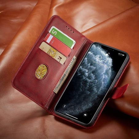 Dėklas Wallet Case Samsung A336 A33 5G raudonas