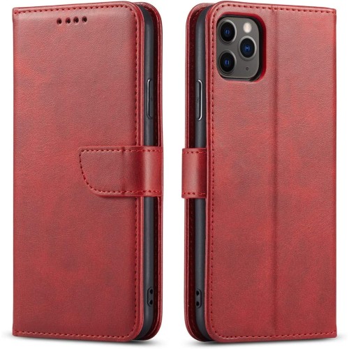Dėklas Wallet Case Samsung A525 A52 4G/A526 A52 5G/A528 A52s 5G raudonas