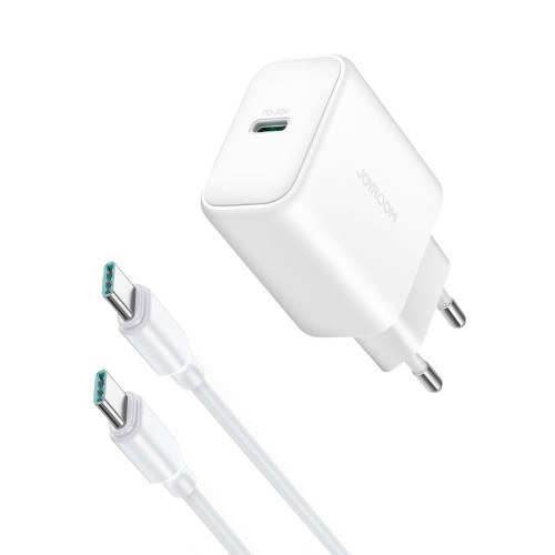 Įkroviklis Joyroom JR-TCF24 30W USB-C + USB-C to USB-C cable 1.0m baltas