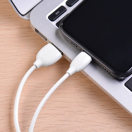 USB kabelis Borofone BX19 USB-A to Lightning 1.0m baltas
