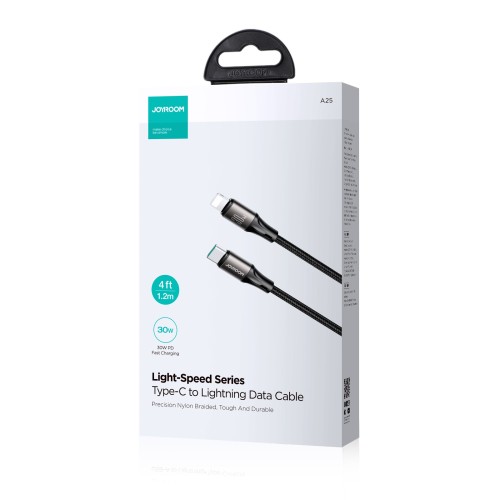 USB kabelis Joyroom SA25-CL3 USB-C to Lightning 30W 2.0m juodas
