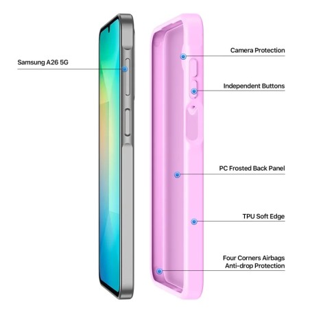 Dėklas Dux Ducis Yind skirtas Samsung A266 A26 5G rožinis
