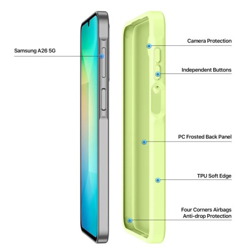 Dėklas Dux Ducis Yind skirtas Samsung A266 A26 5G žalias