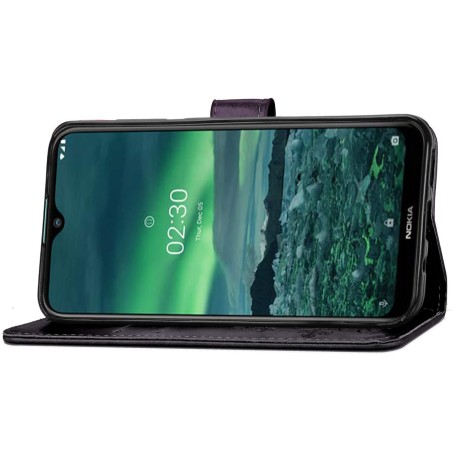 Dėklas Flower Book Samsung A556 A55 5G juodas