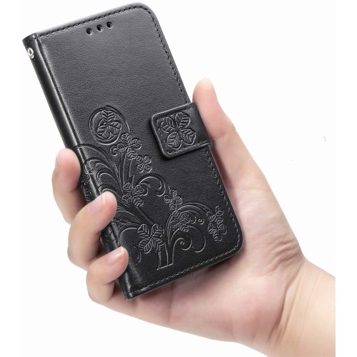 Dėklas Flower Book Samsung A556 A55 5G juodas