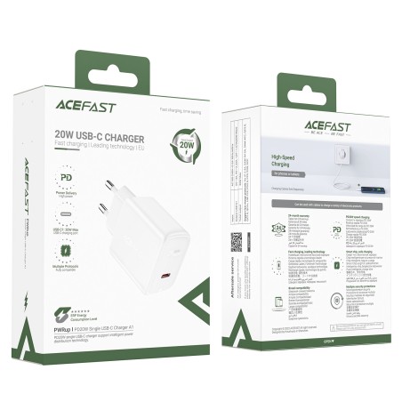 Įkroviklis Acefast A1 PD20W USB-C juodas