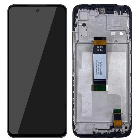 Ekranas Xiaomi Redmi 12 4G/12 5G/Poco M6 Pro 5G su lietimui jautriu stikliuku ir rėmeliu juodas ORG