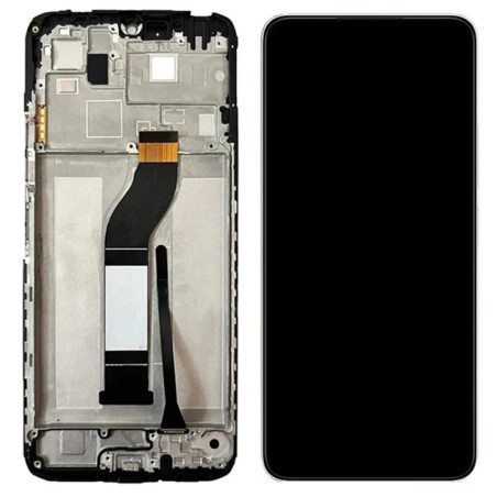 Ekranas Xiaomi Redmi 13C 4G/5G/Poco C65 su lietimui jautriu stikliuku ir rėmeliu juodas ORG