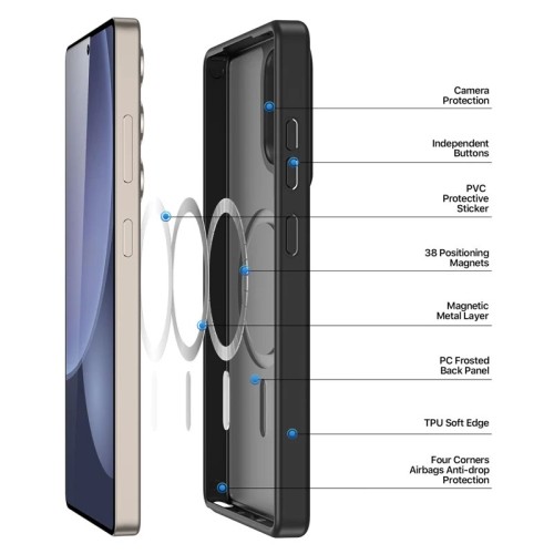 Dėklas Dux Ducis Yind skirtas Samsung S938 S25 Ultra juodas