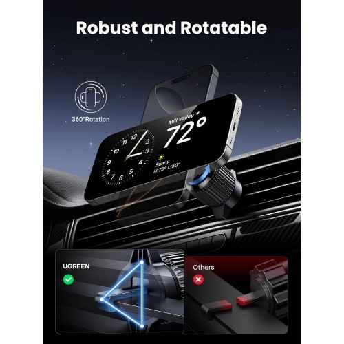 Automobilinis laikiklis-įkroviklis Ugreen W708 MagSafe 15W (35970) juodas