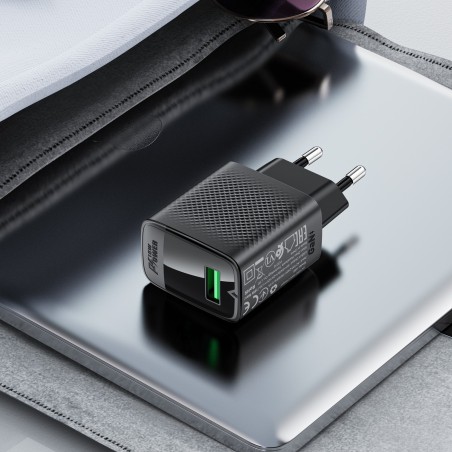 Įkroviklis Acefast A90 18W USB-A juodas