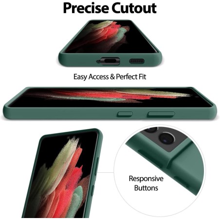 Dėklas Mercury Silicone Case Apple iPhone 16e tamsiai žalias