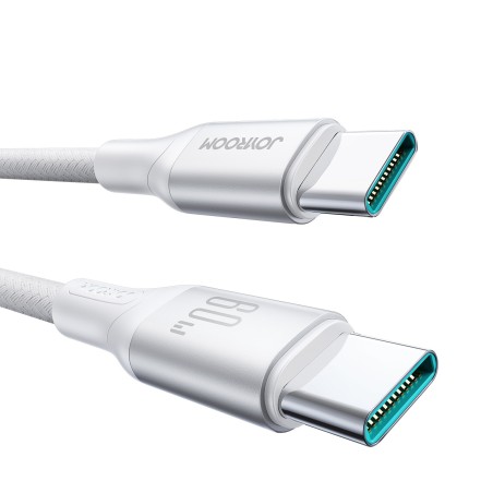 USB kabelis Joyroom S-A28 USB-C to USB-C 60W 2.0m baltas