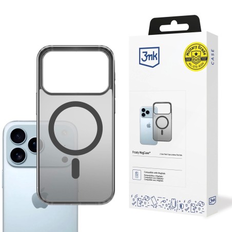 Dėklas 3mk Frosty MagCase Apple iPhone 17 Pro juodas
