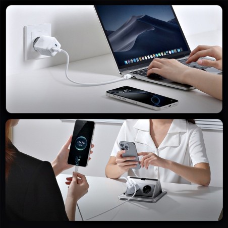 Įkroviklis Joyroom JR-TCL05 45W 2xUSB-C baltas