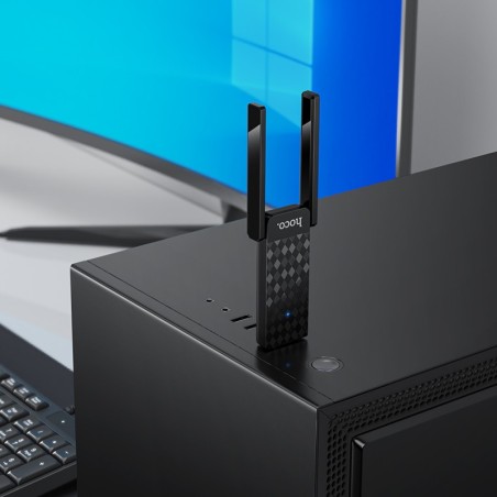 USB Wi-Fi adapteris Hoco HI34 Wi-Fi6 juodas