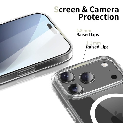 Dėklas Tech-Protect Flexair Hybrid MagSafe Apple iPhone 17 Pro skaidrus