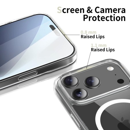 Dėklas Tech-Protect Flexair Hybrid MagSafe Apple iPhone 17 Pro skaidrus