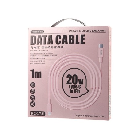 USB kabelis Remax RC-175i USB-C to Lightning 20W 1.0m baltas