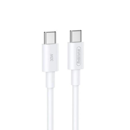 USB kabelis Remax RC-C021 USB-C to USB-C 30W 2.0m baltas