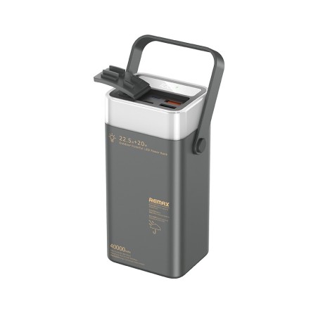 Išorinė baterija Power Bank Remax RPP-596 22.5W 40000mAh pilka