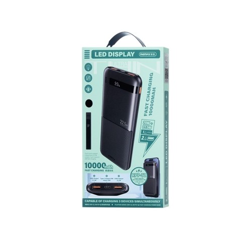 Išorinė baterija Power Bank Remax RPP-71 22.5W 10000mAh juoda