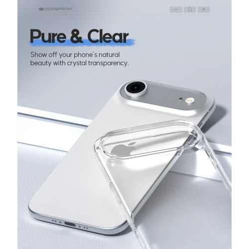 Dėklas Mercury Jelly Clear Apple iPhone 17 Pro Max skaidrus