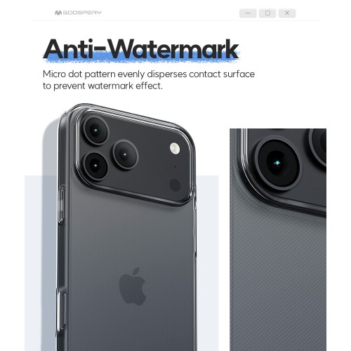 Dėklas Mercury Jelly Clear Apple iPhone 17 Pro Max skaidrus