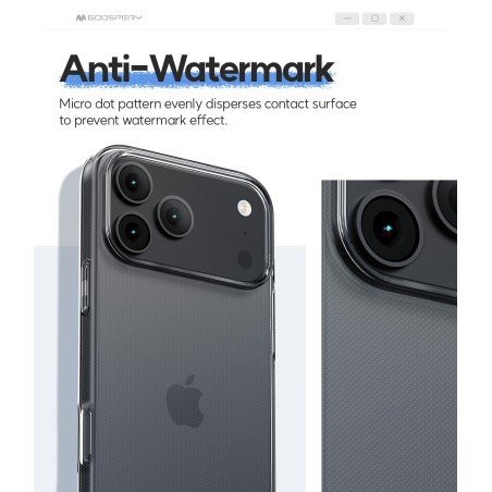 Dėklas Mercury Jelly Clear Apple iPhone 17 Pro Max skaidrus