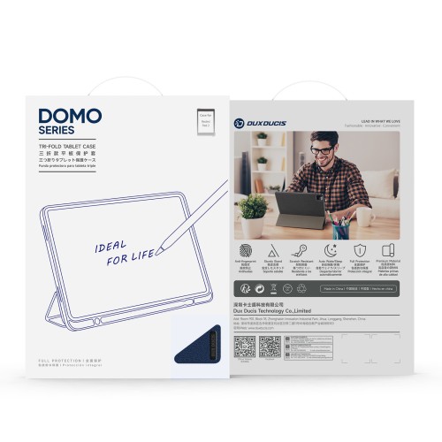 Dėklas Dux Ducis Domo Xiaomi Redmi Pad 2 11.0 tamsiai mėlynas