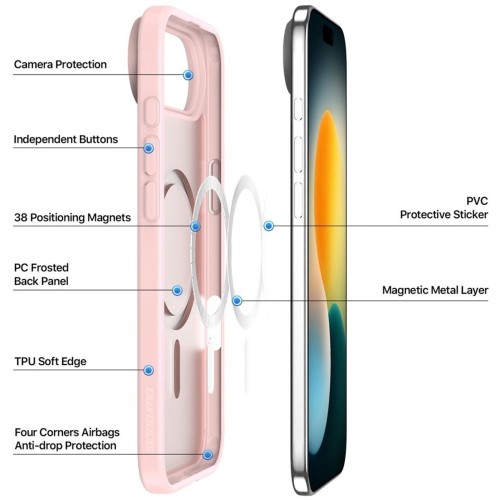 Dėklas Dux Ducis Yind Apple iPhone Air rožinis