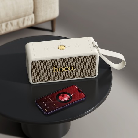 Bluetooth nešiojamas garsiakalbis Hoco HT1 Max baltas