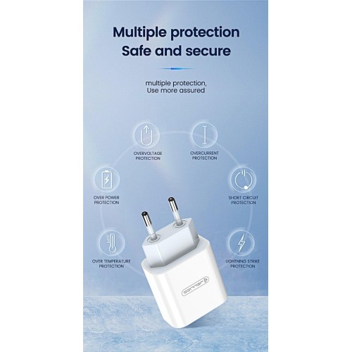 Įkroviklis Jellico AK180 20W USB-C baltas