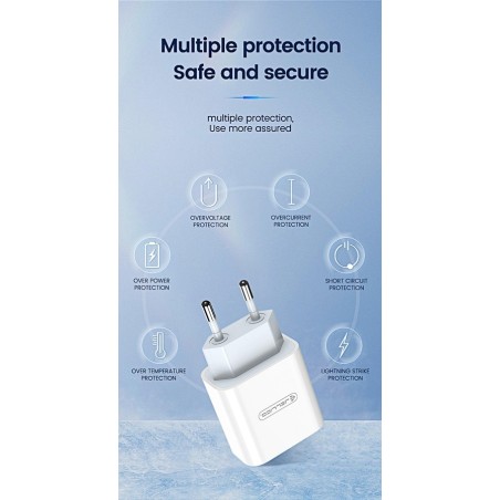 Įkroviklis Jellico AK180 20W USB-C baltas